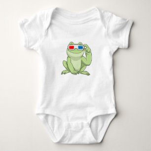Frog with Glasses Baby Bodysuit