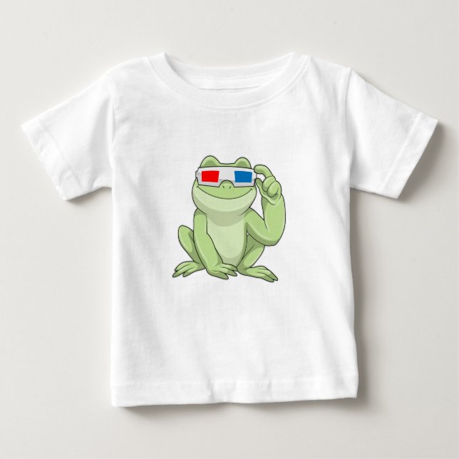 Frog with Glasses Baby T-Shirt (Front)