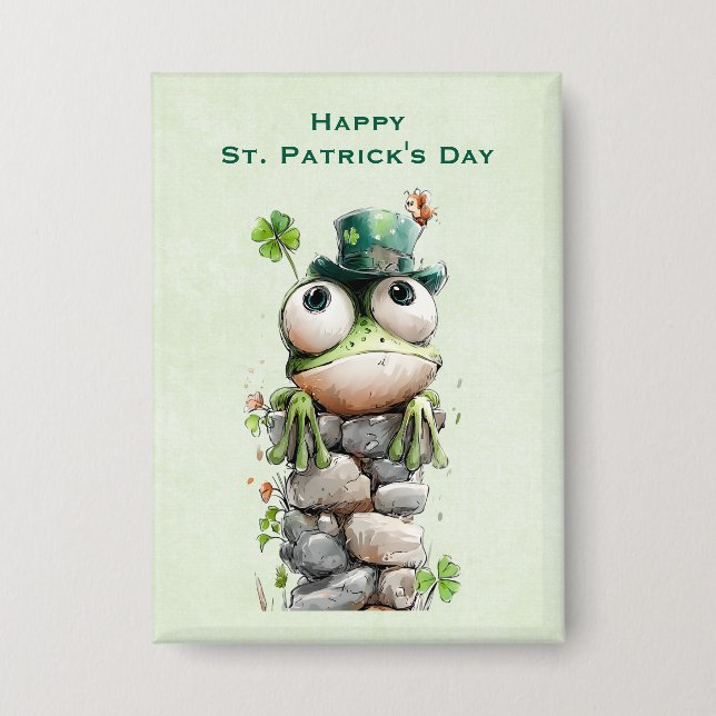 Frog with Green Hat Cute St. Patrick's Day (Front)