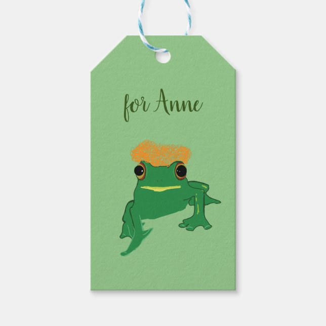 Frog with Hair Gift Tags (Front)