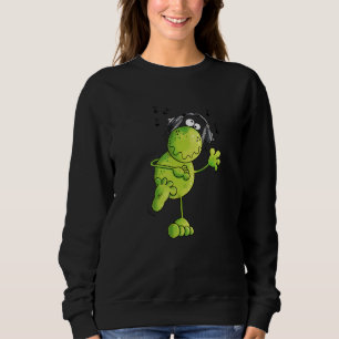 Frog With Headphones Dance For Music I Fun Music C Sweatshirt