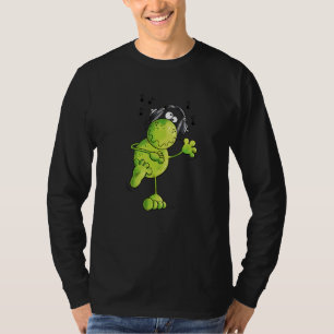 Frog With Headphones Dance For Music I Fun Music C T-Shirt