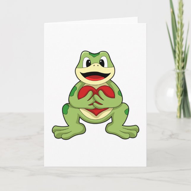 Frog with Heart Card (Front)