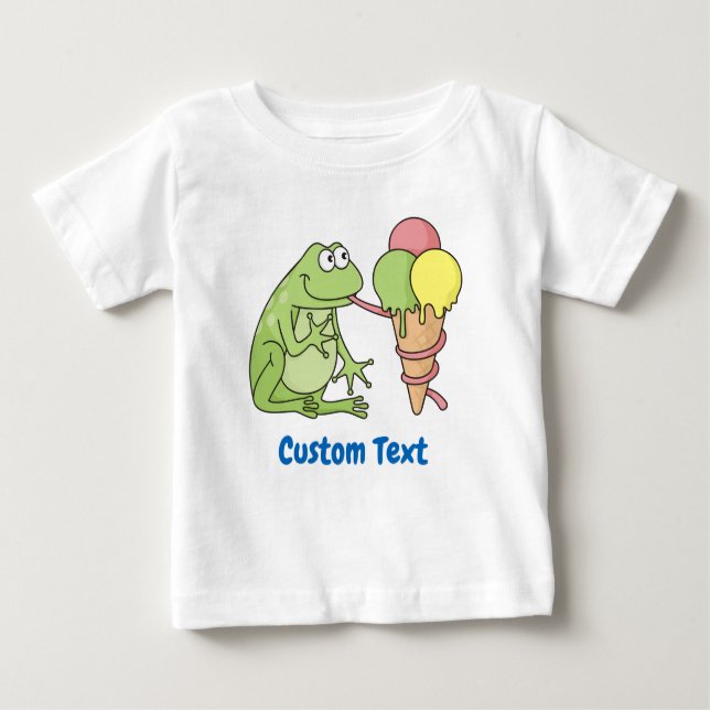 Frog with Icecream Baby T-Shirt (Front)