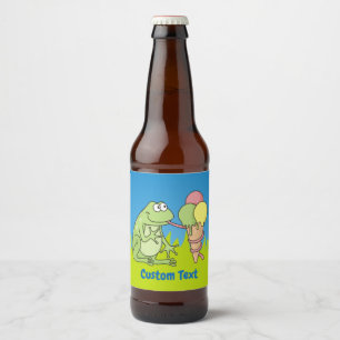 Frog with Icecream Beer Bottle Label