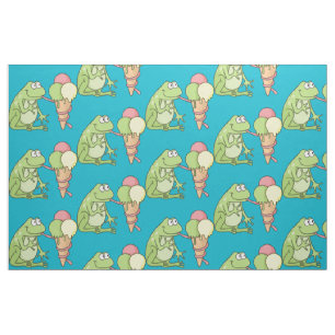 Frog with Icecream Fabric