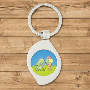 Frog with Icecream Key Ring
