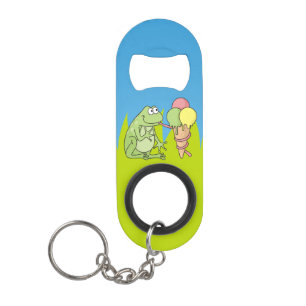 Frog with Icecream Keychain Bottle Opener