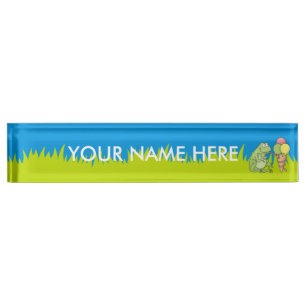Frog with Icecream Nameplate