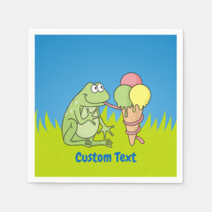 Frog with Icecream Paper Napkins