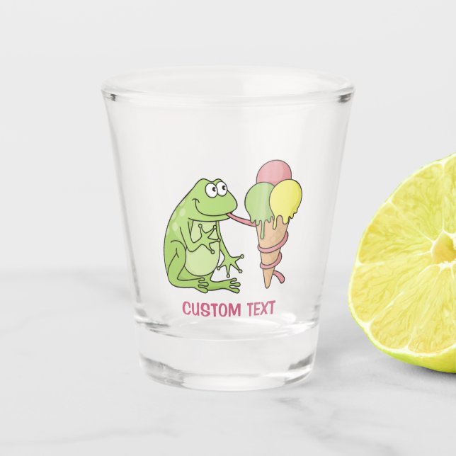 Frog with Icecream Shot Glass (Front)