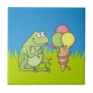 Frog with Icecream Tile