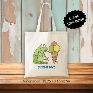 Frog with Icecream Tote Bag