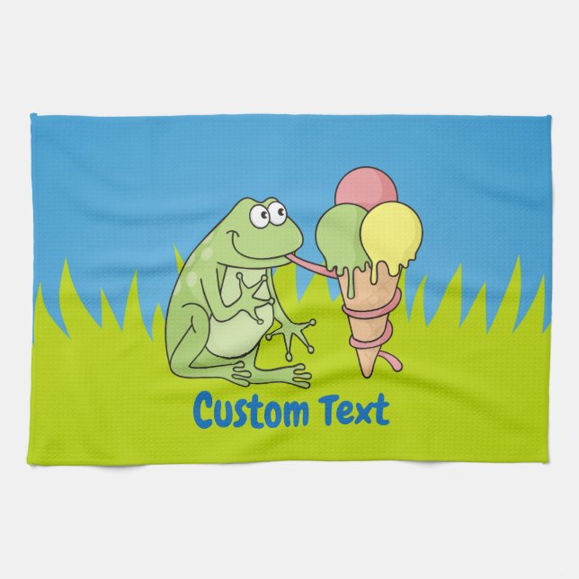 Frog with Icecream Towel (Horizontal)