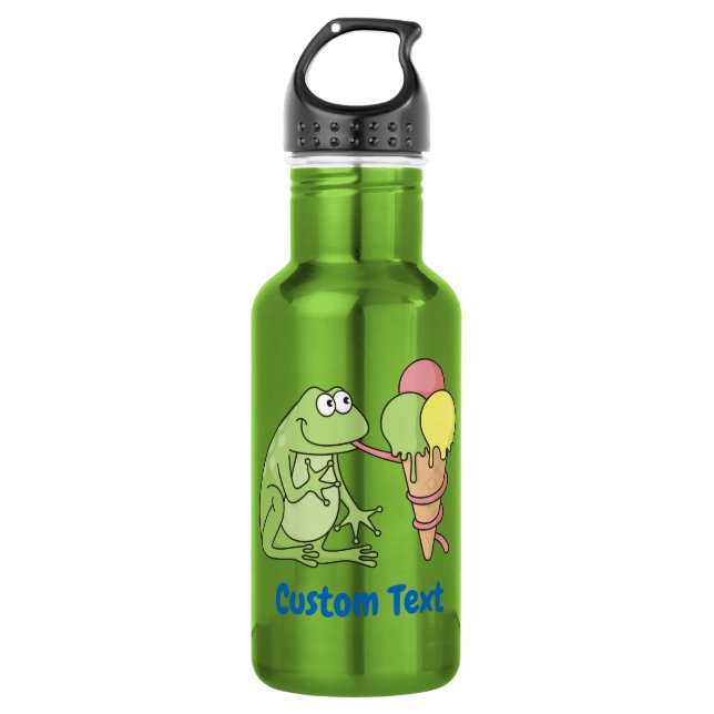 Frog with Icecream Water Bottle (Front)
