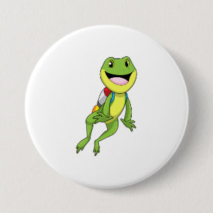 Frog with Jetpack 7.5 Cm Round Badge