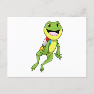 Frog with Jetpack Postcard