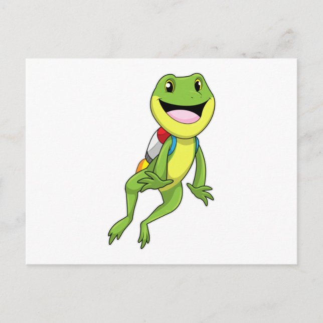 Frog with Jetpack Postcard (Front)