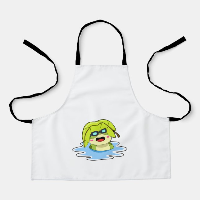 Frog with Leaf at Swimming Apron (Front)