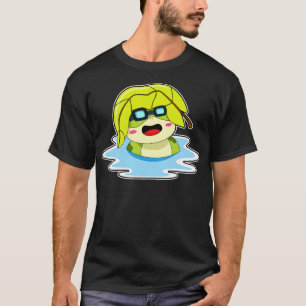 Frog with Leaf at Swimming T-Shirt