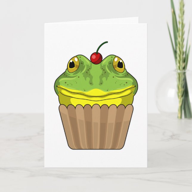 Frog with Muffin Card (Front)