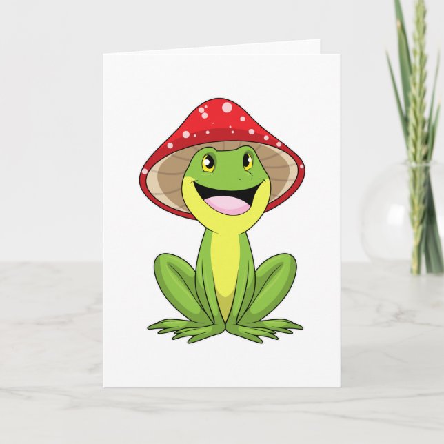 Frog with Mushroom Card (Front)