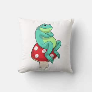 Frog with Mushroom Cushion