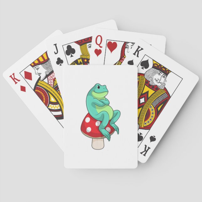 Frog with Mushroom Playing Cards (Back)