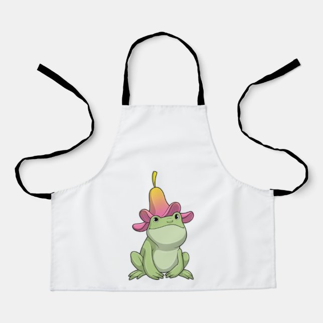 Frog with Plumeria Apron (Front)