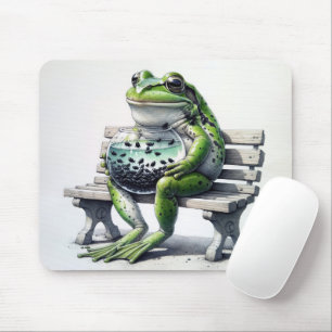 Frog With Polywogs In Fishbowl  Mouse Pad