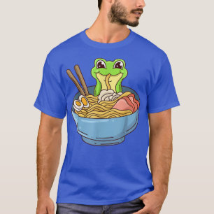 Frog with ramen noodles Japan Food T-Shirt