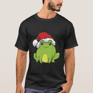 Frog With Santa Hat Funny Frogs Lover Christmas Fr T-Shirt