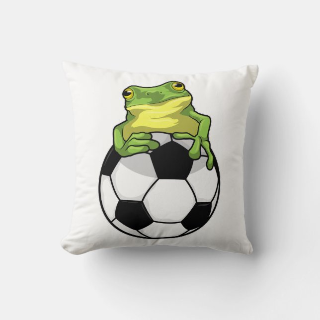 Frog with Soccer ball Cushion (Front)