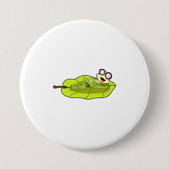 Frog with Sunglasses 7.5 Cm Round Badge (Front)