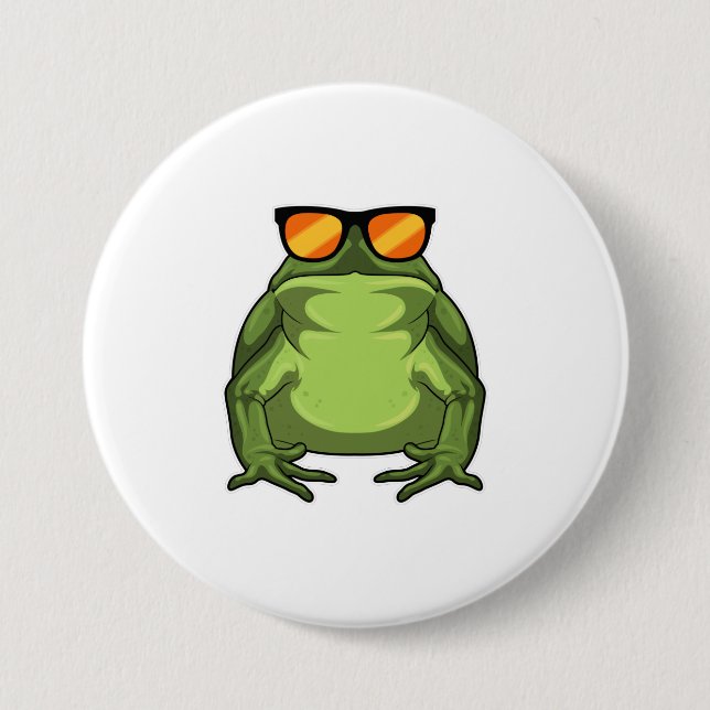 Frog with Sunglasses 7.5 Cm Round Badge (Front)