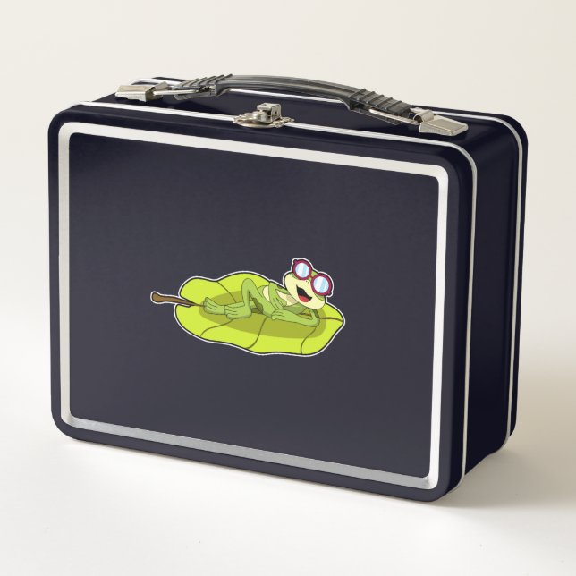 Frog with Sunglasses Metal Lunch Box (Front)