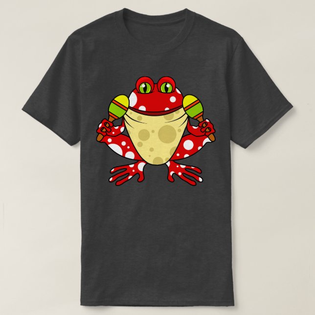 Frog with Table tennis racket T-Shirt (Design Front)