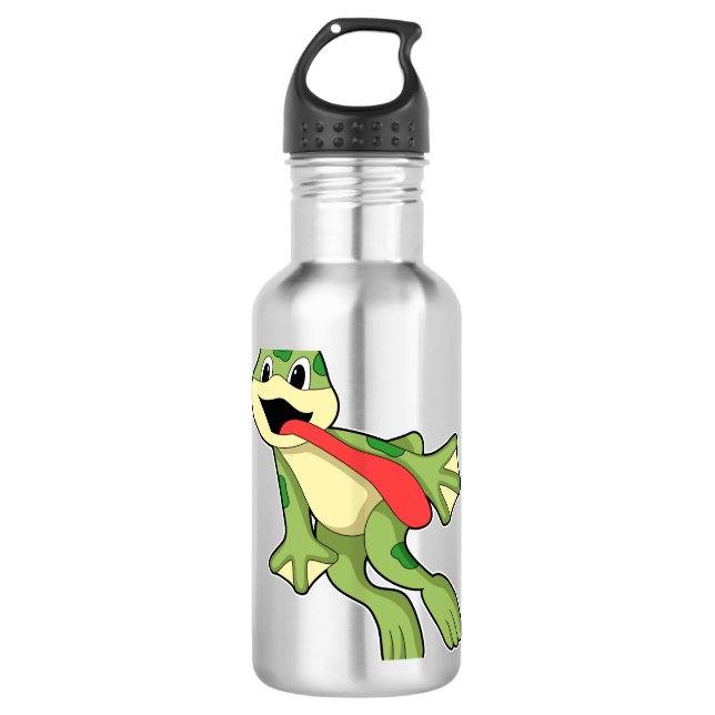 Frog with Tongue out 710 Ml Water Bottle (Front)