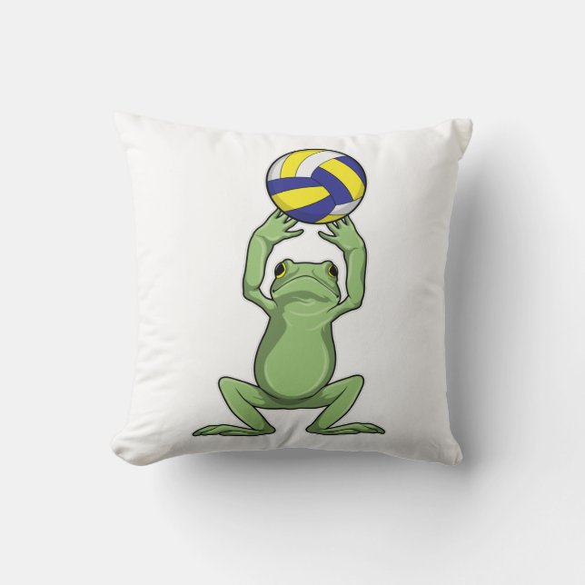 Frog with Volleyball Cushion (Front)