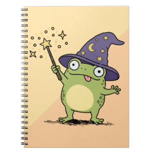 Frog Wizard Casting Spells Notebook
