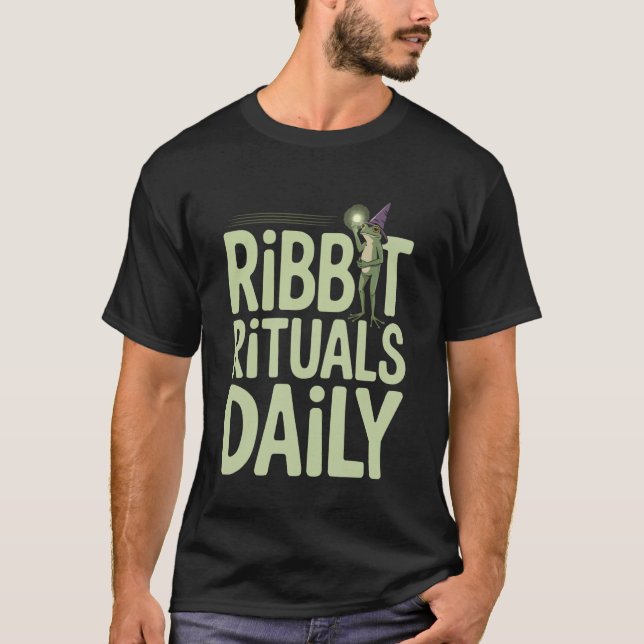 Frog Wizard Froggy Toad Magician Wizardry Magic T-Shirt (Front)