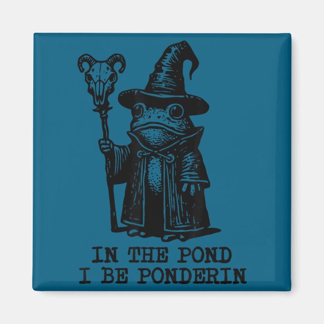 Frog Wizard Meme In The Nd I Be Nderin  Magnet (Front)