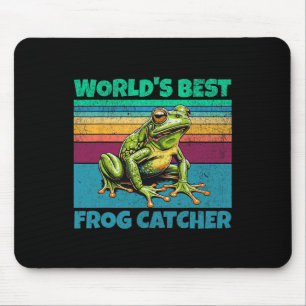 Frog Worlds Best Toad Catcher Funny Amphibian Hunt Mouse Pad