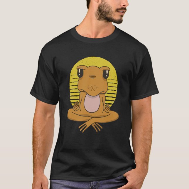 frog yoga namaste T-Shirt (Front)