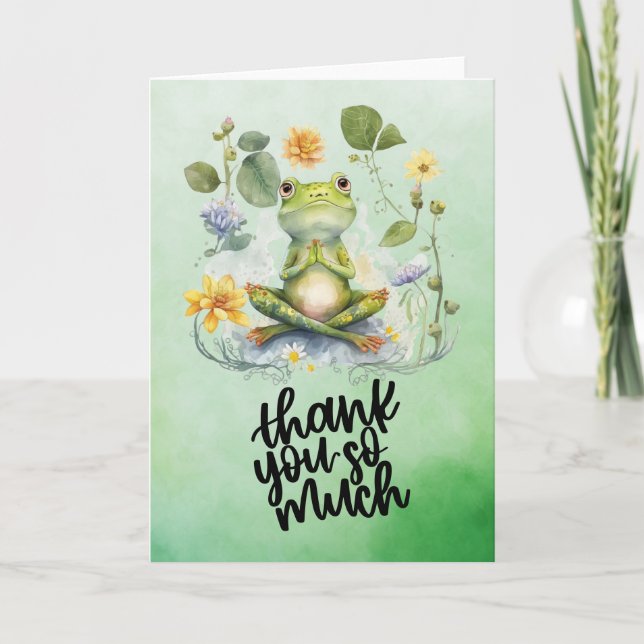 Frog Yoga thank you so much Card (Front)