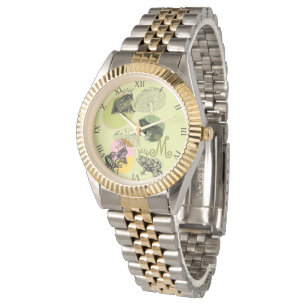 Frogcore and Mushrooms Lover Aesthetic Monogram Watch