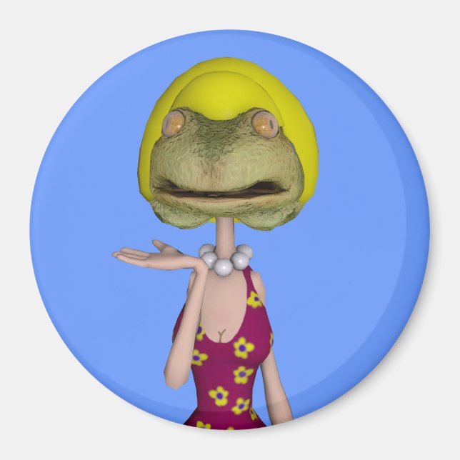 frogface blonde girl magnet (Front)