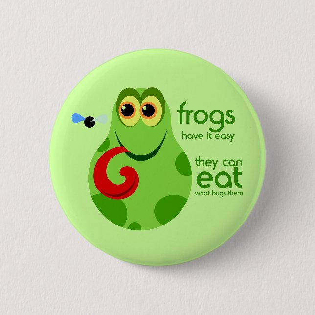 Froggie Button Is Bright Green Fun (Front)