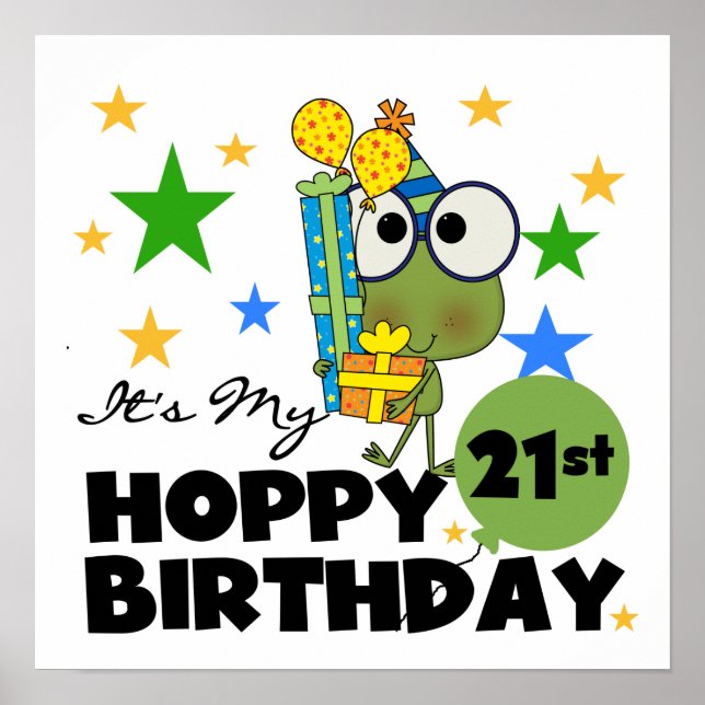 Froggie Hoppy 21st Birthday Poster (Front)