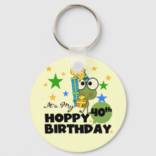 Froggie Hoppy 40th Birthday Key Ring